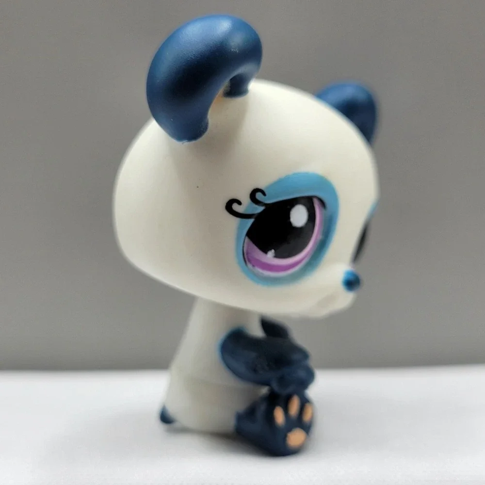 Littlest Pet Shop Panda Bear #1021Blue Pink/Purple Eyes Toy Figure